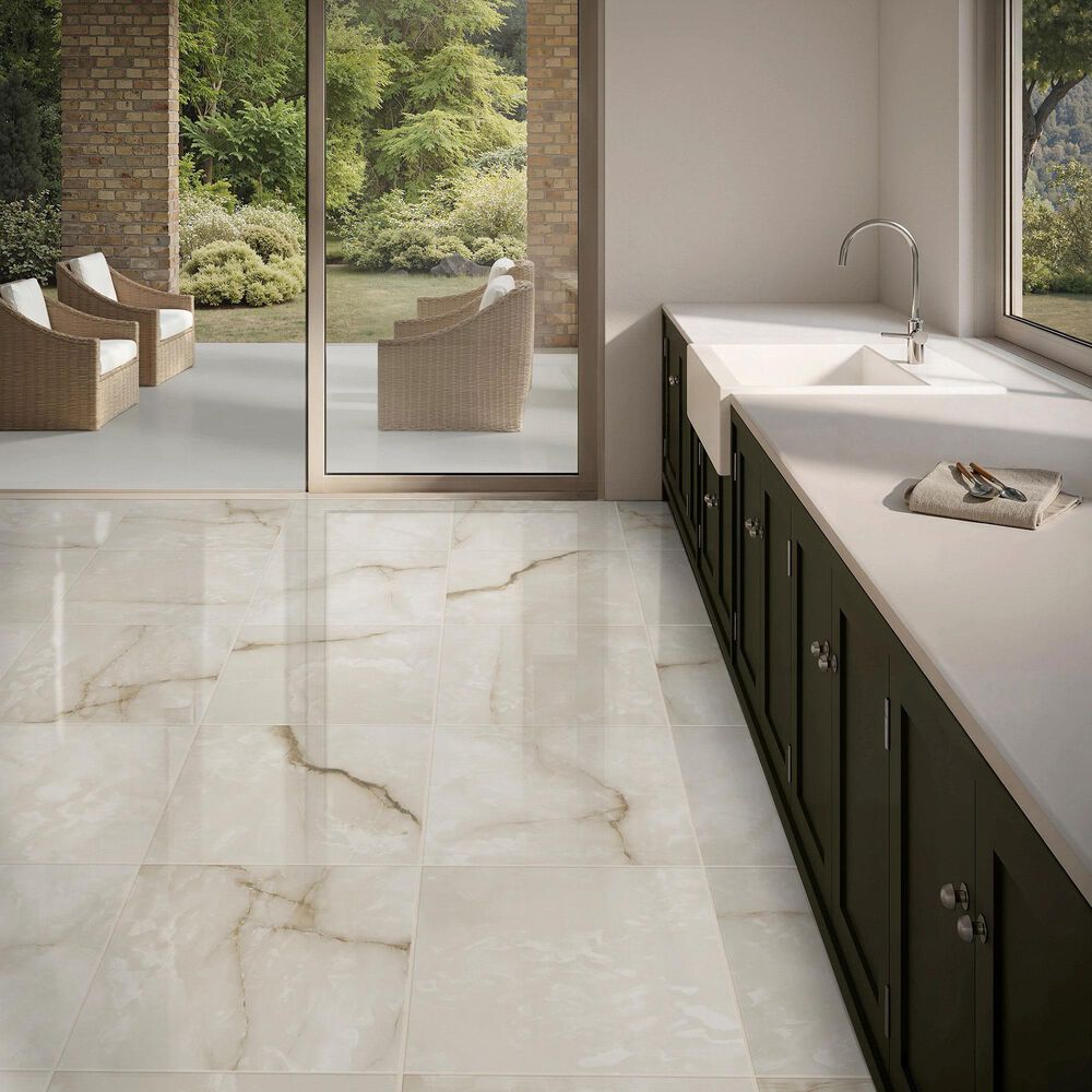 Shaw Astoria Chiffon 23.5" x 23.5" Polished Porcelain Tile, , large