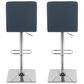 CorLiving Adjustable Square Base Barstool in Dark Blue (Set of 2), , large