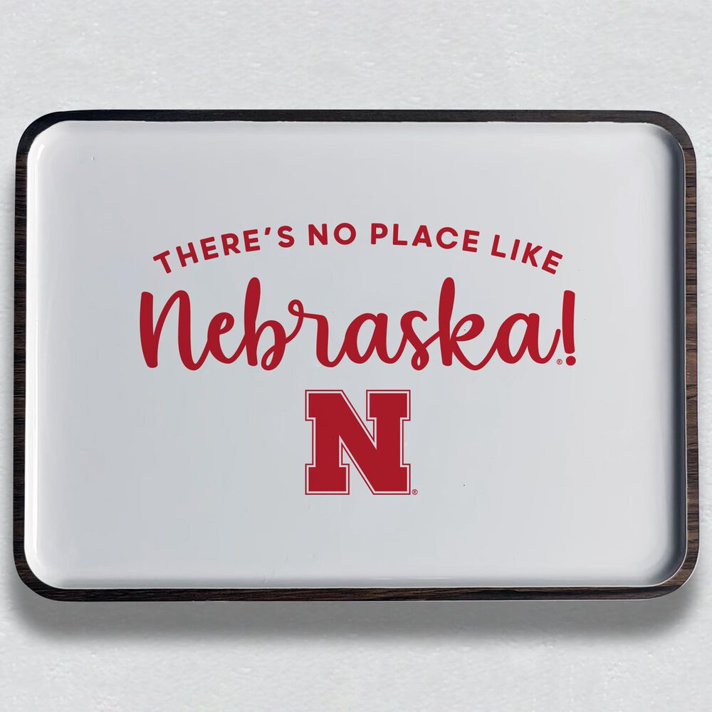 Valiant Gifts Nebraska Spirit Mango Wood Tray in Red, , large