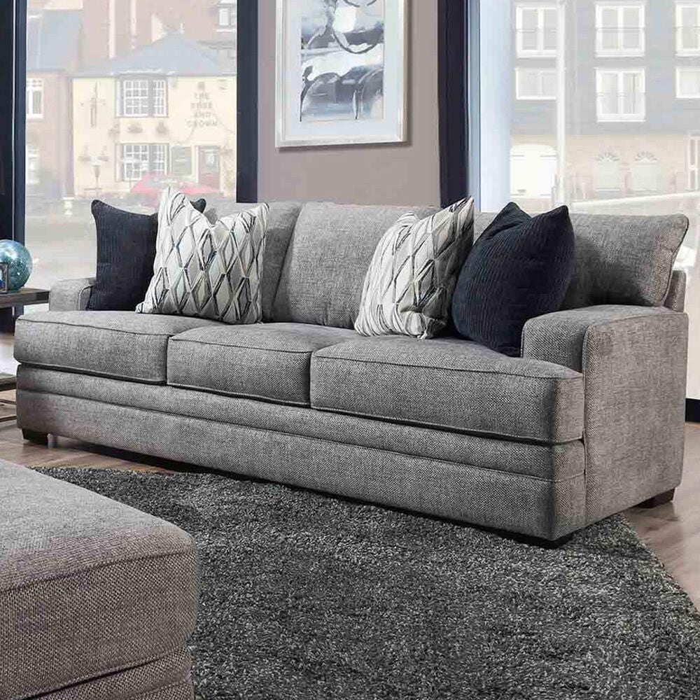 Moore Furniture Juno Stationary Sofa in Crosby Denim, , large