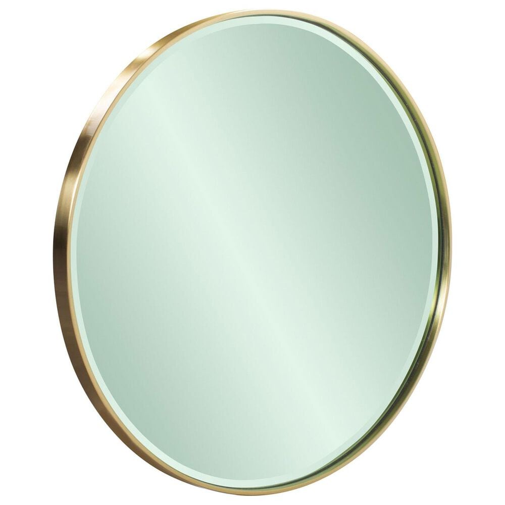 Howard Elliott Broidy Round Mirror in Emerald Green and Gold, , large