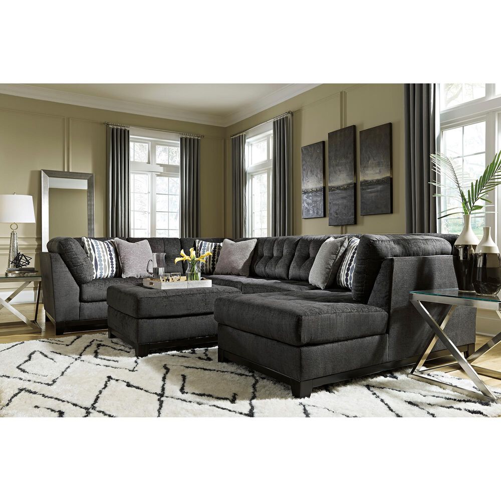 Ashley Reidshire Oversized Accent Ottoman in Steel, , large