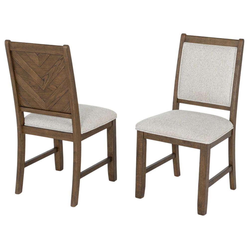 Furniture of America Virex Upholstered Side Chair in Dark Walnut (Set of 2), , large
