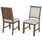 Furniture of America Virex Upholstered Side Chair in Dark Walnut (Set of 2), , large