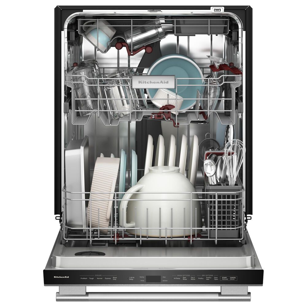 KitchenAid 24&quot; Max Jets Third Rack Dishwasher with Advanced ProDry System and Bar Handle in PrintShield Stainless, , large