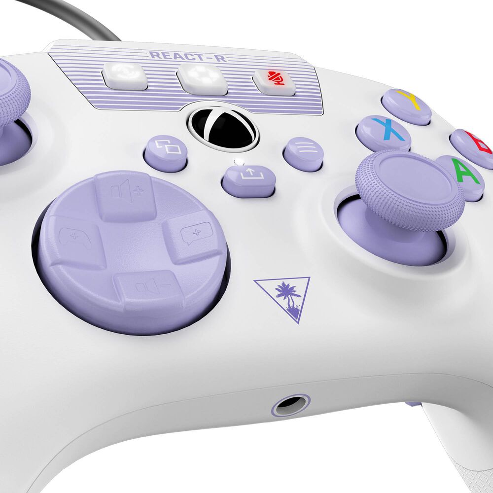Turtle Beach REACT-R Wired Gaming Controller for Xbox Series X|S/Xbox One in White and Purple, , large