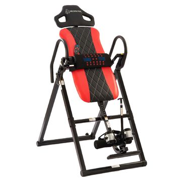 Zeus Gear Inversion Therapy Table with Adjustable Headrest and Adjustable Massage Lumbar Pad in Black and Red, , large