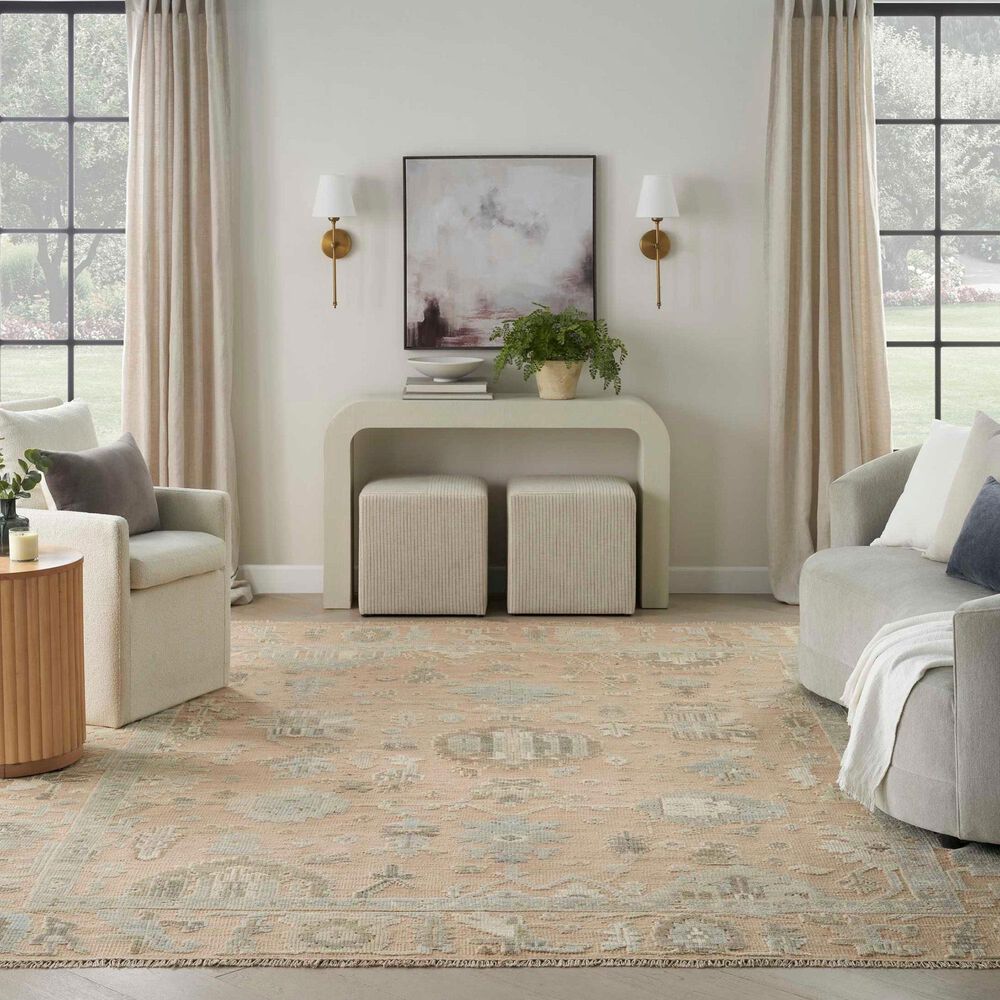 Nourison Whispers 8&#39; x 10&#39; Dusty Mauve and Soft Grey Area Rug, , large