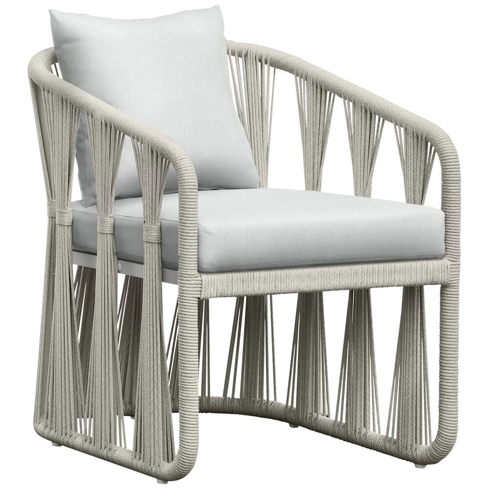 Hawthorne Furniture Alexa Outdoor Chair with Pillow in White, , large