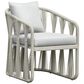 Hawthorne Furniture Alexa Outdoor Chair with Pillow in White, , large