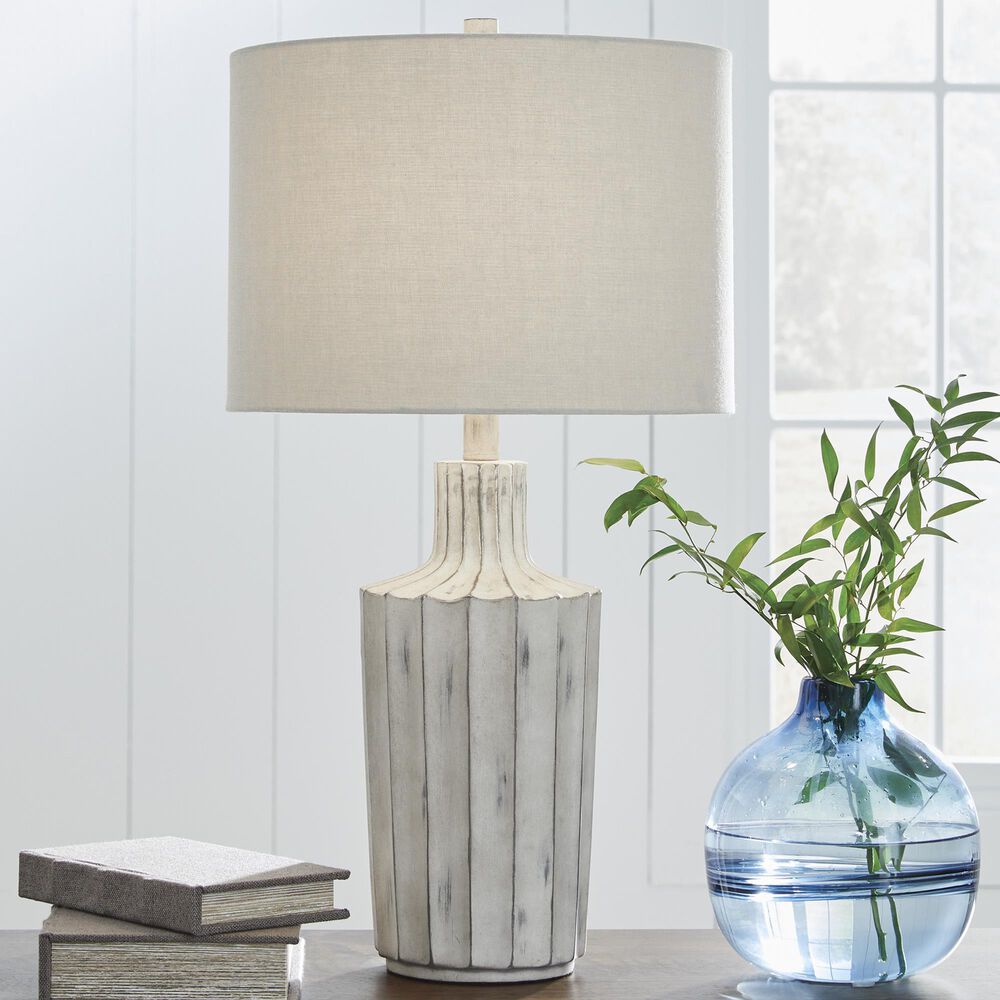 Ashley Imre Poly Table Lamp in Distressed Brown, , large