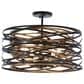 Minka-Lavery Vortic Flow 5-Light Semi Flush Mounted Light in Dark Bronze, , large