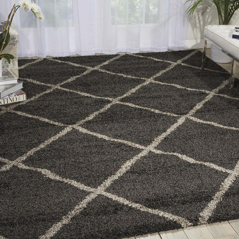 Nourison Brisbane BRI03 9&#39; x 12&#39; Charcoal Area Rug, , large