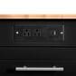 HOMLUX 47" Fluted Kitchen Island with Trash Can Storage Cabinet in Black and Natural, , large