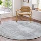 Surya Brunswick 5"3" Round Blue, Cream, Tan, Olive, Dusty Pink and Light Slate Area Rug, , large