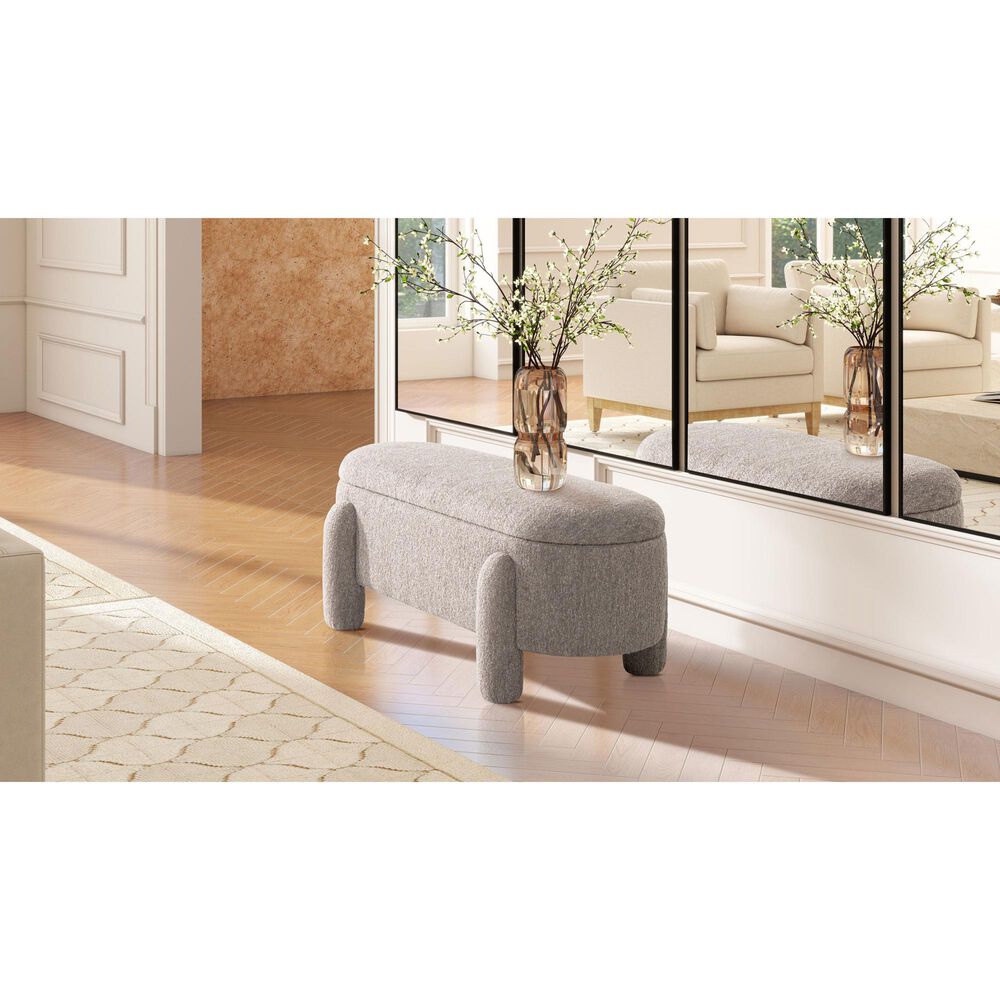 Jennifer Taylor Home Hugo Storage Bench in Speckled Beige, , large