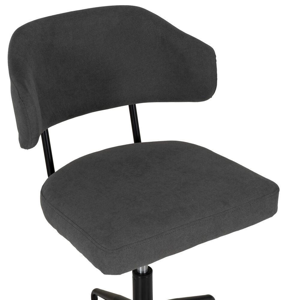 Linon Home Decor Tristan Swivel Office Chair in Black, , large