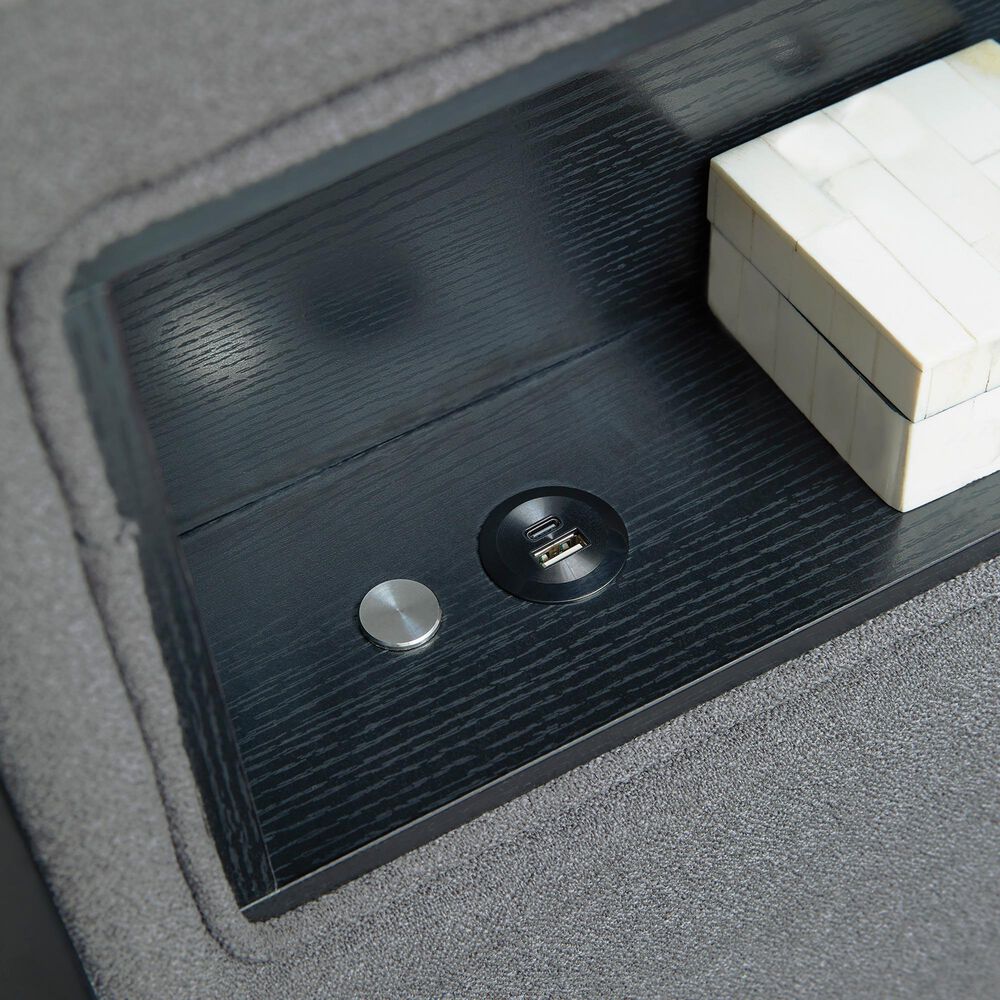 Ashley Verishaw King Platform Upholstered Bed in Gray, , large