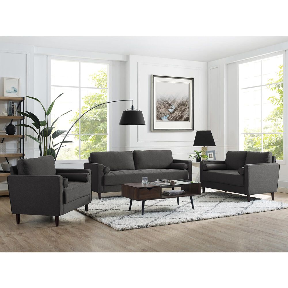 Lifestyle Solutions Langford Stationary Loveseat in Grey, , large