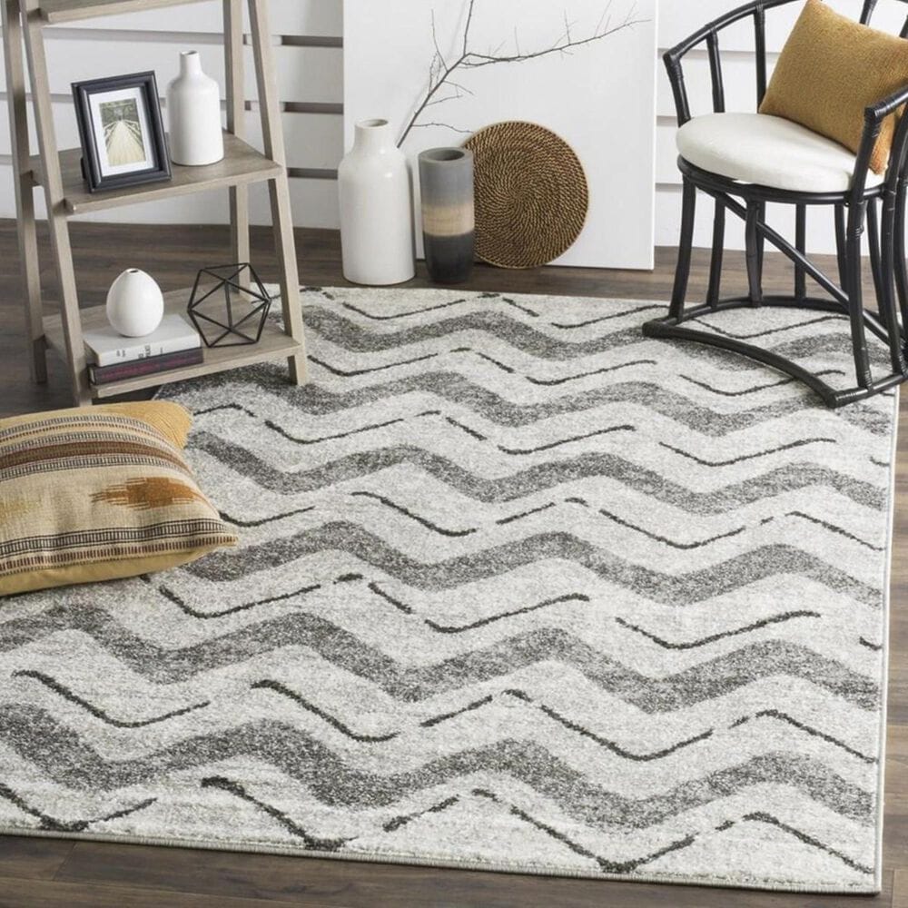 Safavieh Adirondack ADR121P 5"1" x 7"6" Silver and Charcoal Area Rug, , large