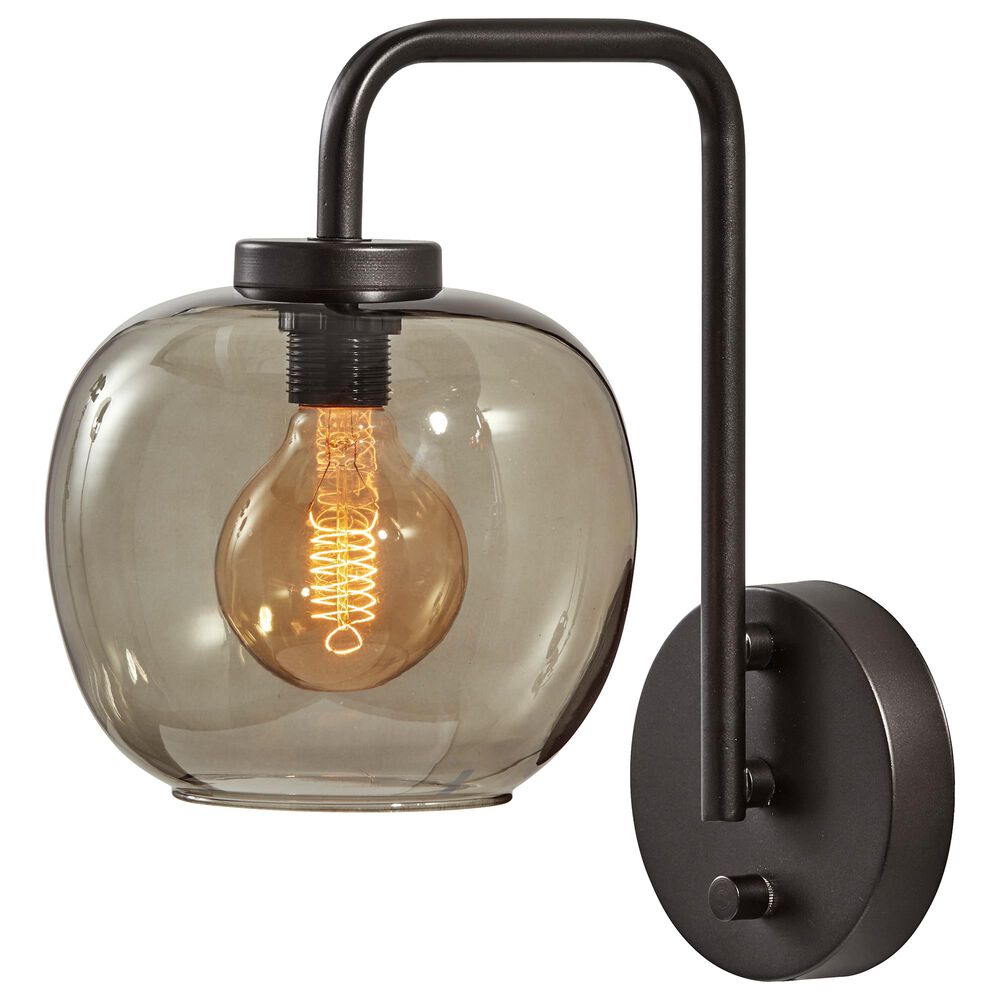 Adesso Ashton Wall Lamp in Matte Black, , large