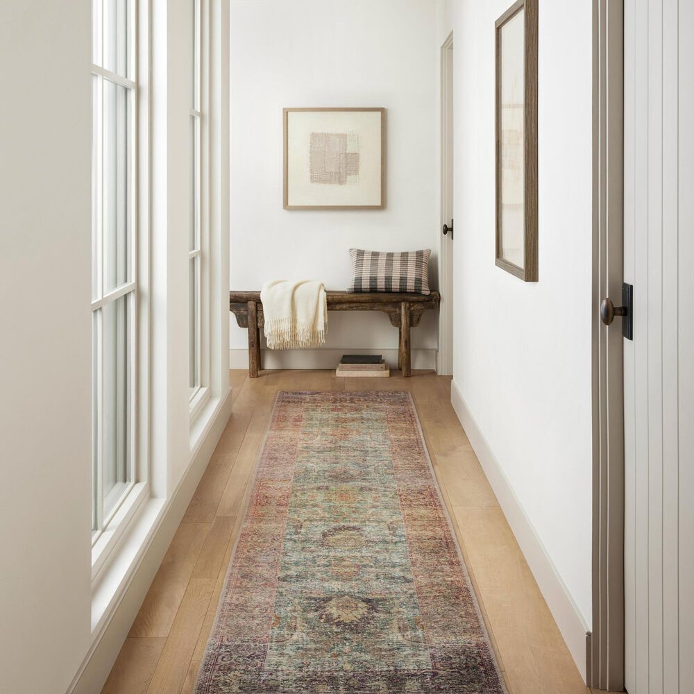 Amber Lewis x Loloi Georgie 2&#39; x 5&#39; Jade and Sunset Area Rug, , large