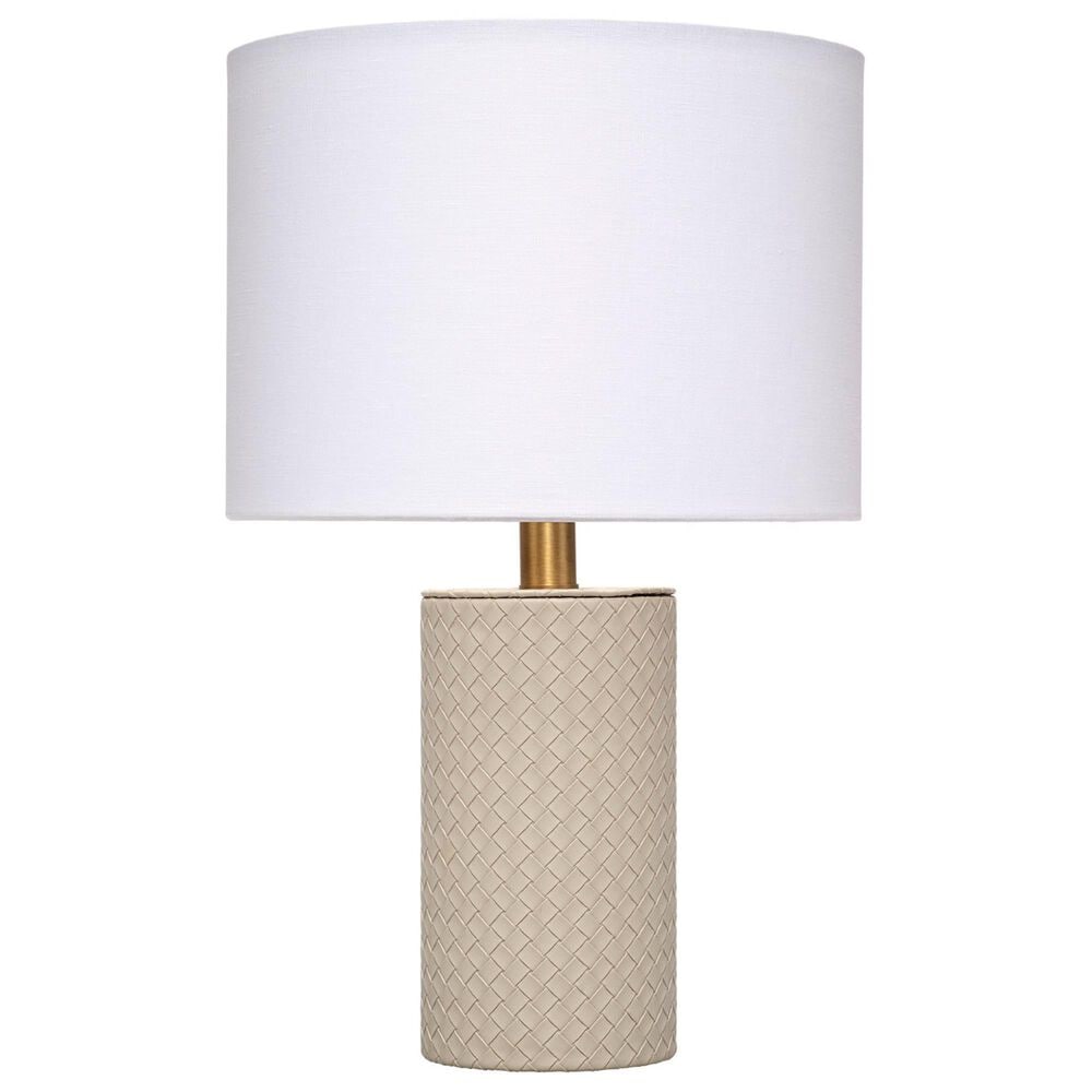 Splendor Living Jamison Table Lamp in Taupe and Antique Brass, , large
