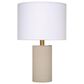 Splendor Living Jamison Table Lamp in Taupe and Antique Brass, , large
