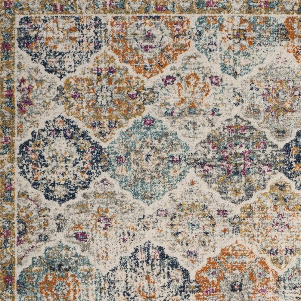 Safavieh Madison MAD611B 4&#39; Square Cream and Navy Area Rug, , large
