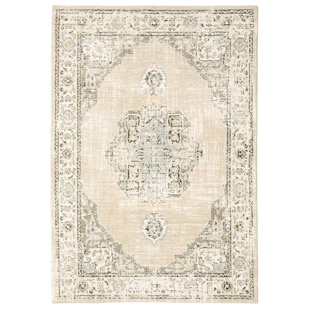 Oriental Weavers Andorra 303D 5"3" x 7"3" Beige Area Rug, , large