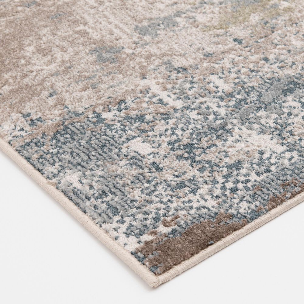 Central Oriental Heirloom Celesta Champagne and Blue Stone 5&#39;3&quot; x 7&#39;7&quot; Area Rug, , large