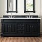 James Martin Vanities Brookfield 72" Double Bathroom Vanity in Antique Black with 3 cm Ethereal Noctis Quartz Top and Rectangle Sinks, , large