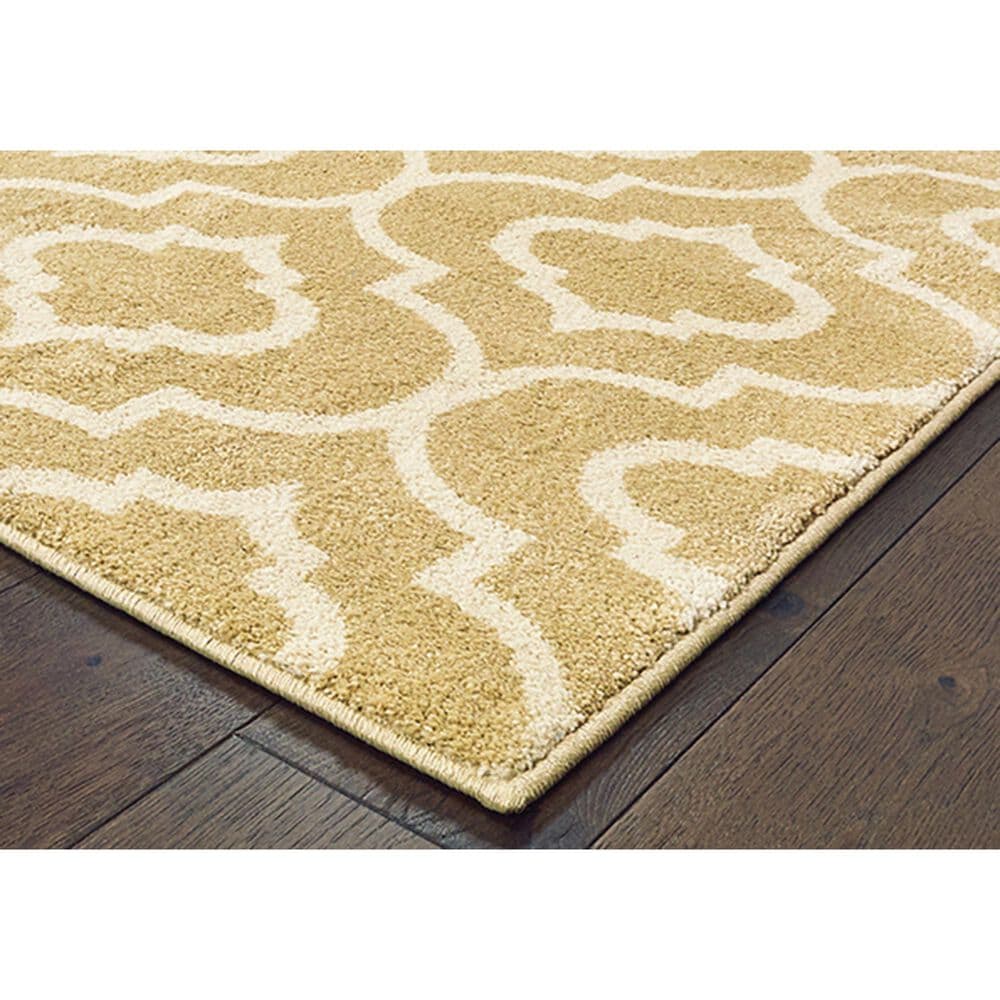 Oriental Weavers Carson 9672E 9&#39;10&quot; x 12&#39;10&quot; Gold Area Rug, , large