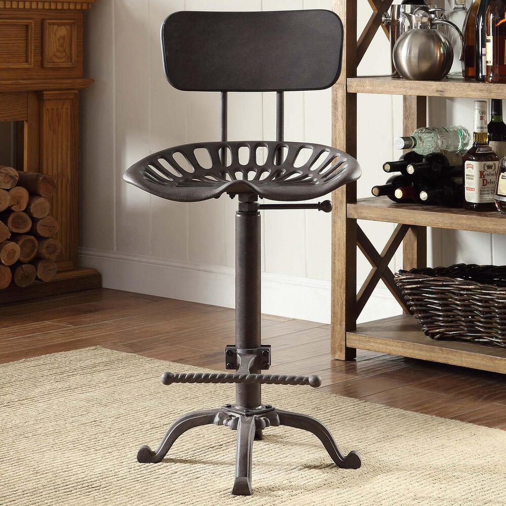 Carolina Chair and Table August Tractor Seat Stool in Industrial, , large