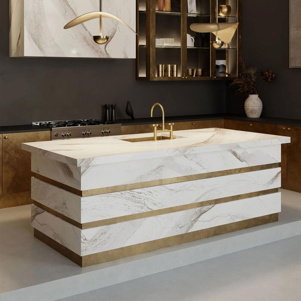 Cambria Grandeur Windsor Brass Satin Ridge 3cm Quartz Countertop, , large