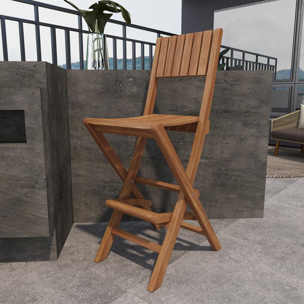 Maple and Jade 45&quot; Bar Stool in Light Brown &#40;Set of 2&#41;, , large