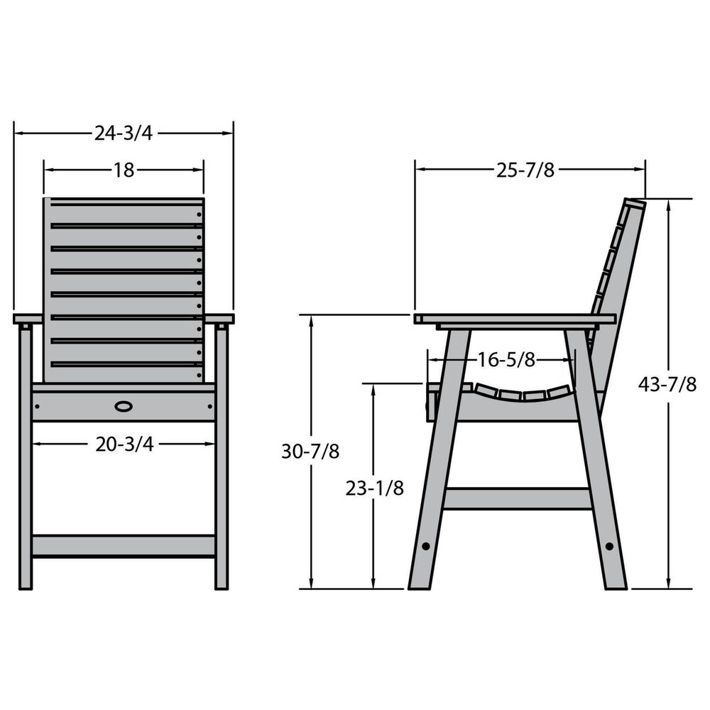 Highwood USA Glennville Patio Counter Height Chair in Harbor Gray, , large