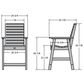 Highwood USA Glennville Patio Counter Height Chair in Harbor Gray, , large