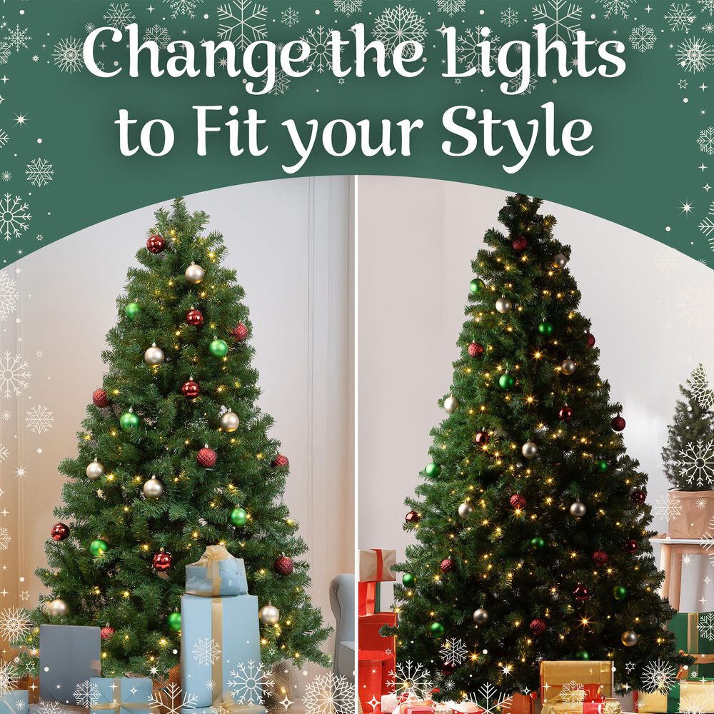 Timberlake 7.5 ft Artificial Christmas Tree with 450 LED Lights in Green, , large