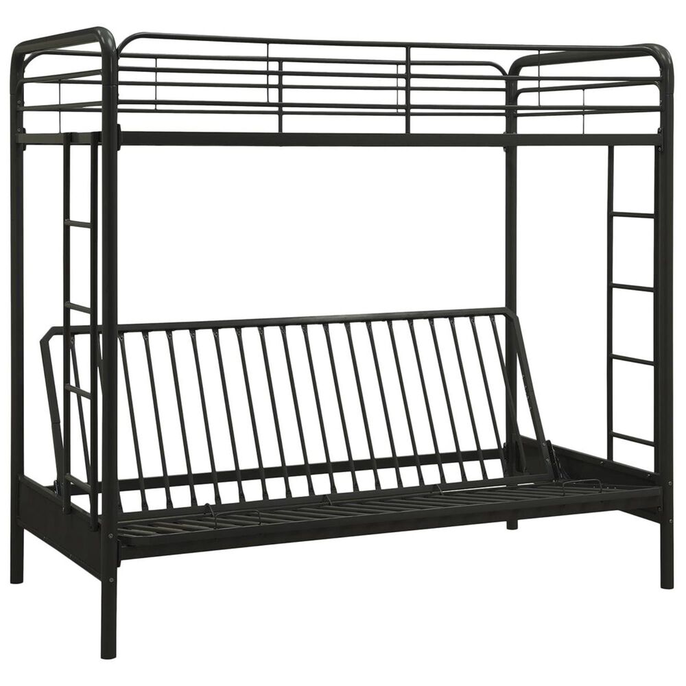 DHP DHP Twin Loft over Futon Bunk Bed in Black, , large