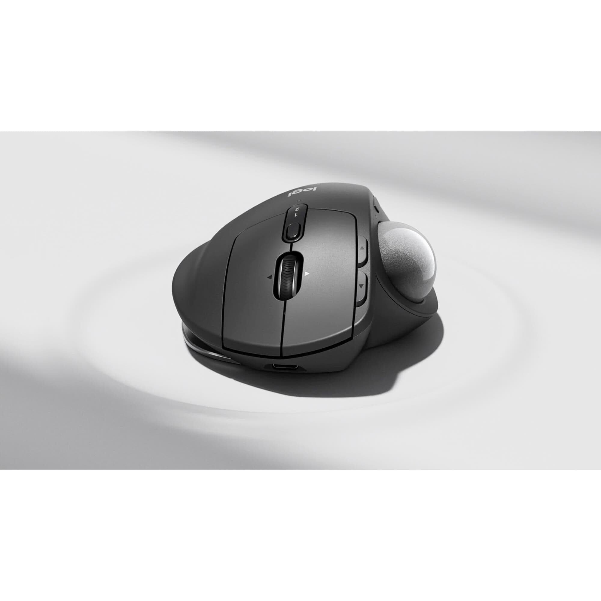 Logitech MX Ergo S Plus Wireless Ergonomic Trackball Mouse in Graphite