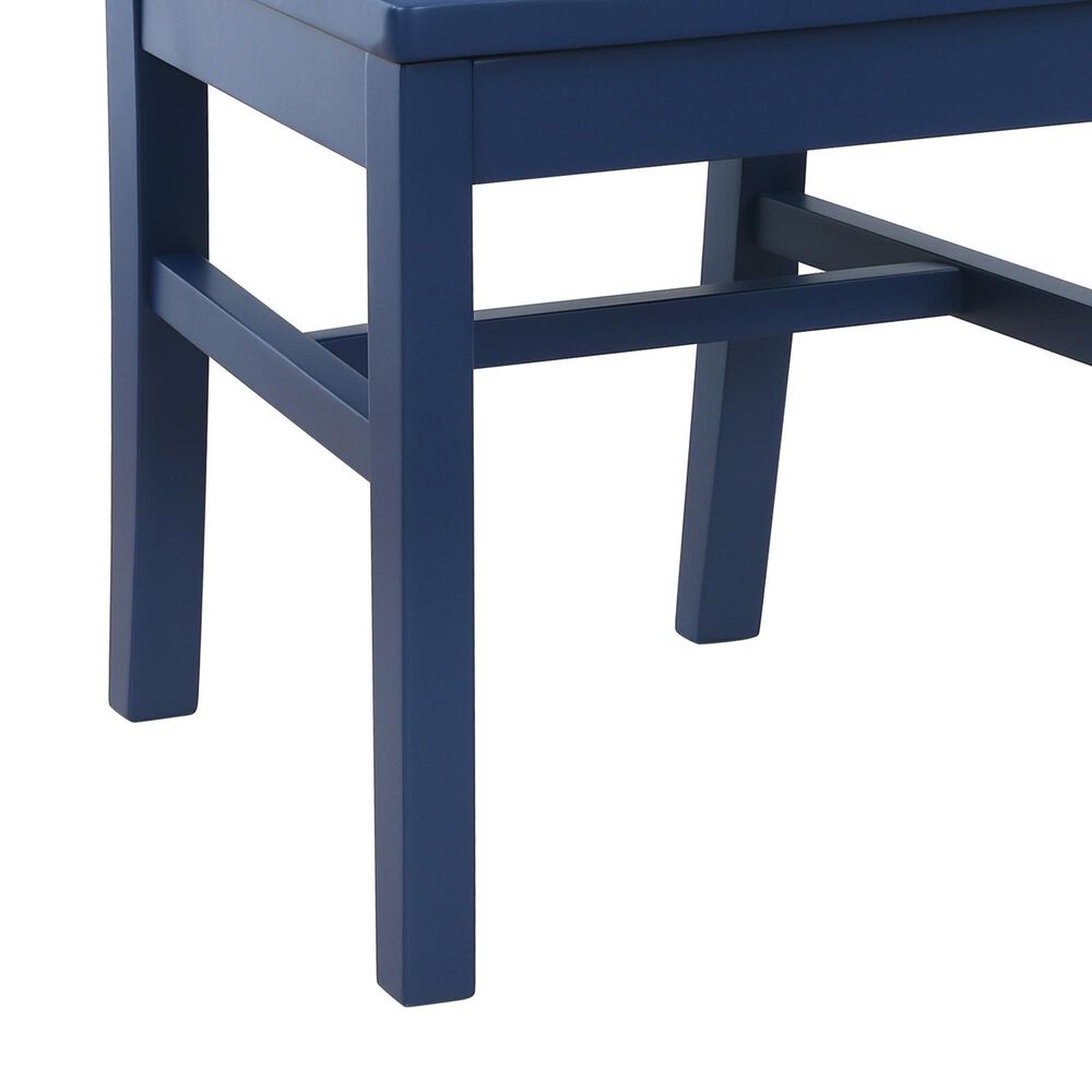 Linon Home Decor Percival Side Chair in Navy Blue (Set of 2), , large