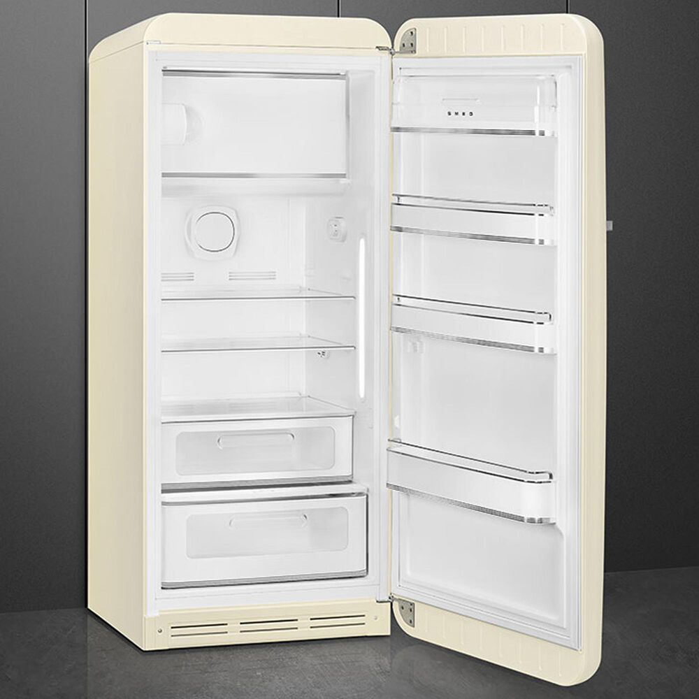 SMEG 9.92 Cu. Ft. Freestanding Compact Refrigerator with Right Handle in Cream, , large