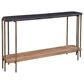 Bassett Mirror Company Adrienne Console Table in Natural, Black and Antique Brass, , large