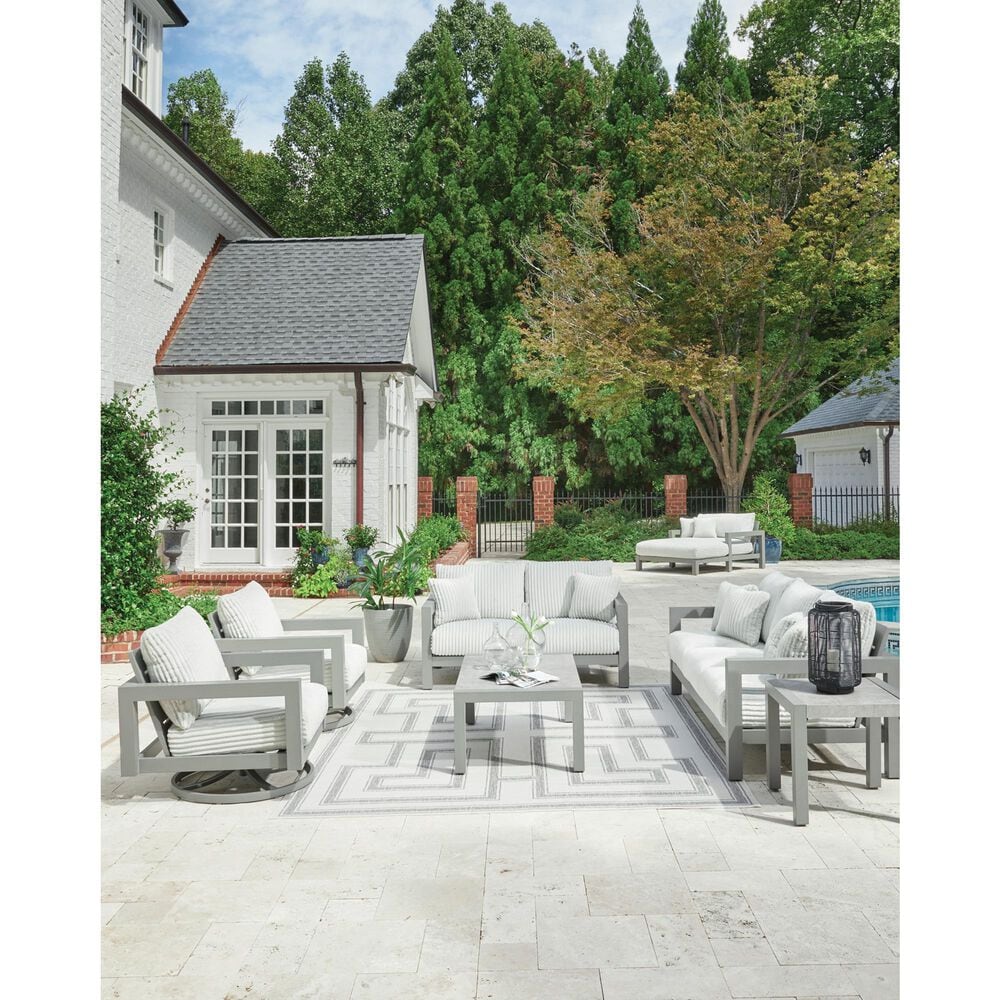 Ashley Hurley Park Patio Sofa in Gray, , large