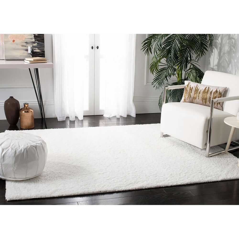 Safavieh August Shag AUG900A 3&#39; x 5&#39; White Area Rug, , large