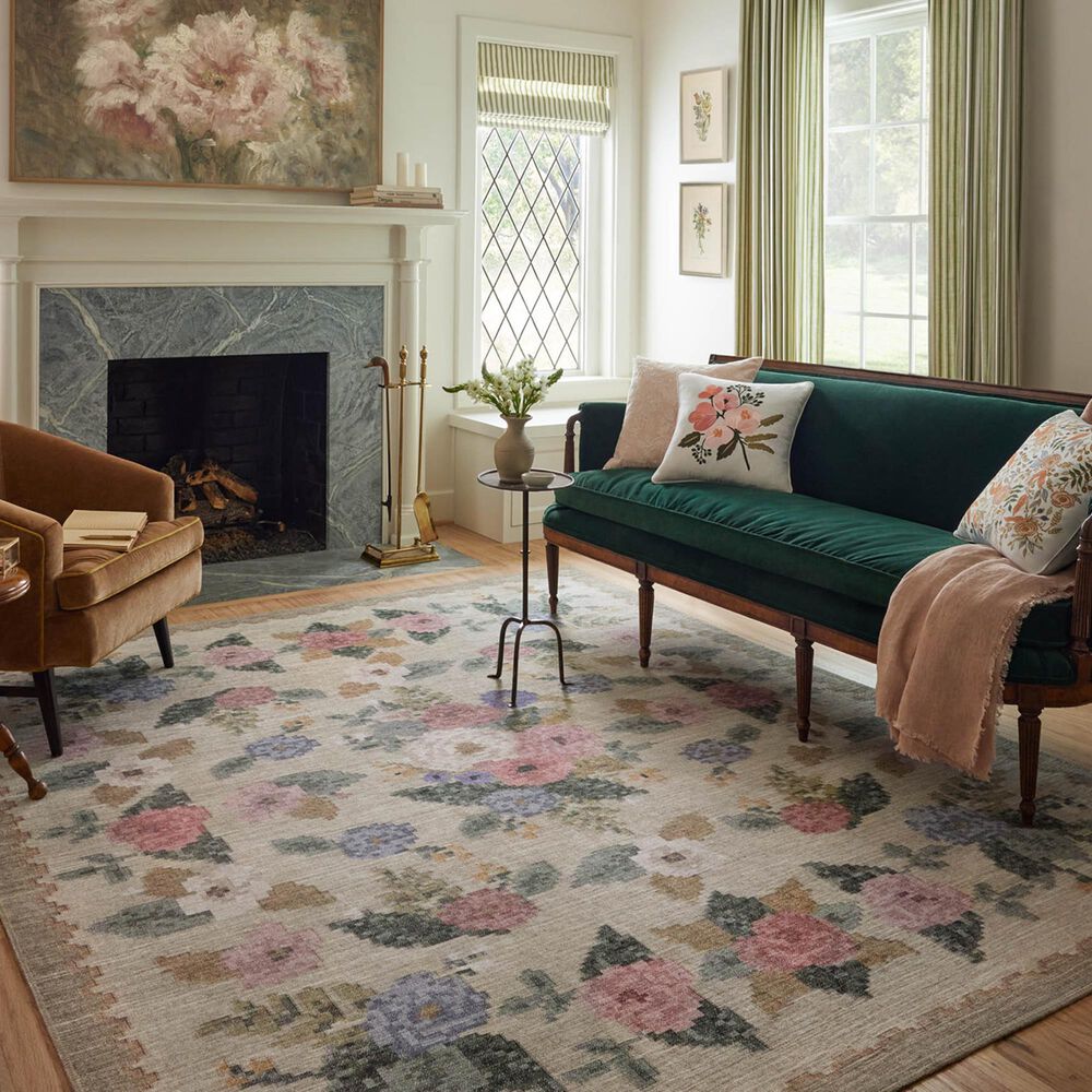 Rifle Paper Co Rosa Antique Rose 2&#39;3&quot; x 3&#39;9&quot; Cream Area Rug, , large