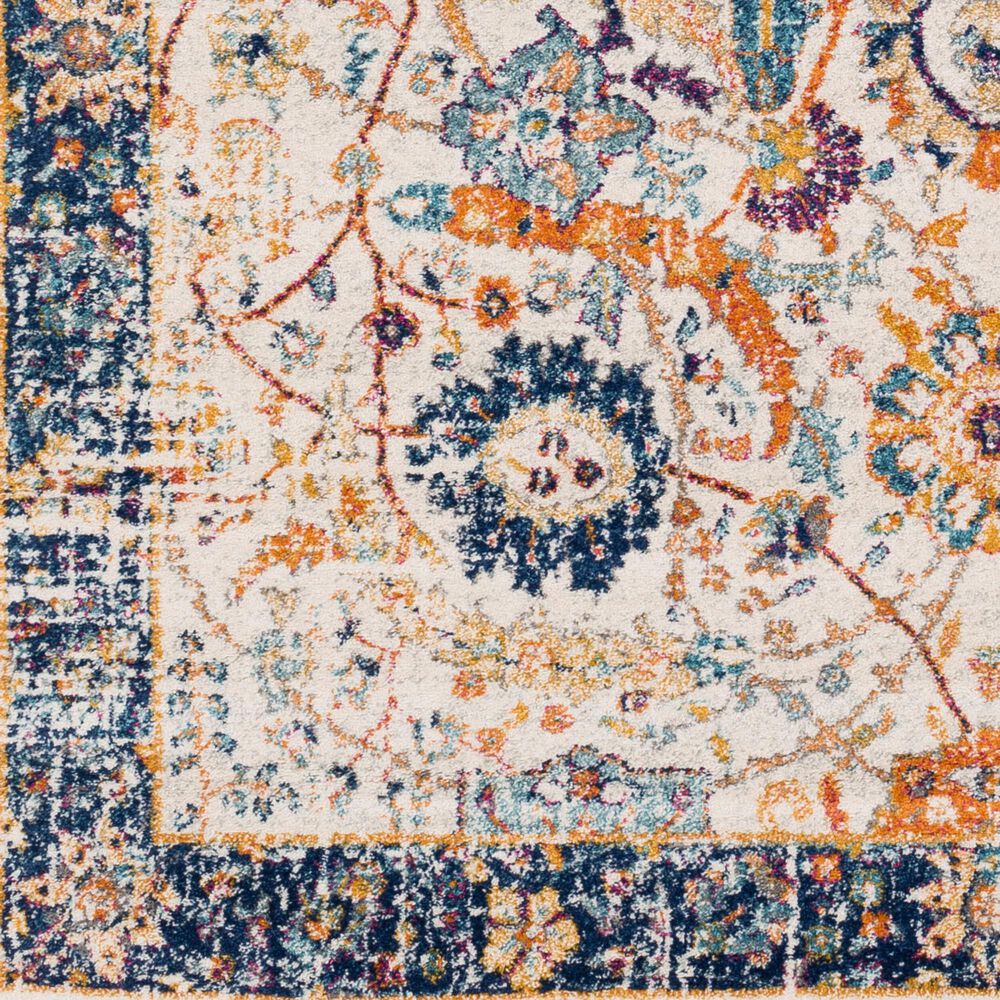 Surya Harput Navy, Burnt Orange, Mustard, Teal, Medium Gray, Burgandy and Light Beige 5'3" x 7'3" Area Rug, , large