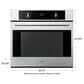 Fulgor Milano 30" Single Electric Wall Oven with 4.34 Cu. Ft in Stainless Steel, , large