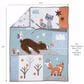 Lambs and Ivy Sleepytime Bear 3-Piece Baby Nursery Crib Bedding Set in Brown, White, Gray and Rust, , large